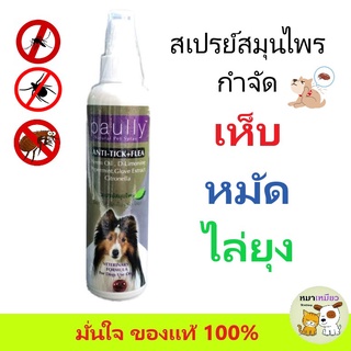 สเปรย์สมุนไพรกำจัด เห็บ หมัด ไล่ยุง Paully Anti-Tick + Flea Spray 250 ml