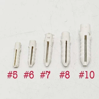 พุก แบบกล่องละ 100 ตัว มีให้เลือก เบอร์ 5, 6, 7, 8, 10 เนื้อเหนียว wall plug anchor (เฉพาะ เบอร์10 มี 50 ตัว)