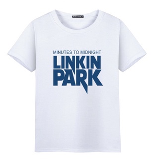 ♟℡เสื้อยืดผ้าฝ้ายพิมพ์ลาย Linkin Park แฟชั่นสำหรับผู้ชาย