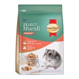 Smartheart Gold Zelect Muesli Hamster Food อาหารแฮมเตอร์ สูตรมูสลี ถั่ว ผลไม้อบแห้ง  (ขนาด 500 g.)