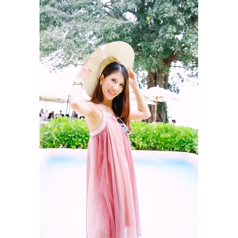 เดรส On.December25 size s สีแดงฟรุ้งฟริ้ง