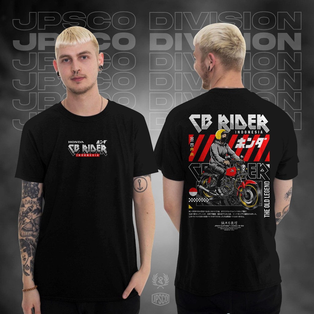 เสื้อยืด พิมพ์ลาย CB RIDER DIVISION CB 100 persib_merchandise.th ThaiPick