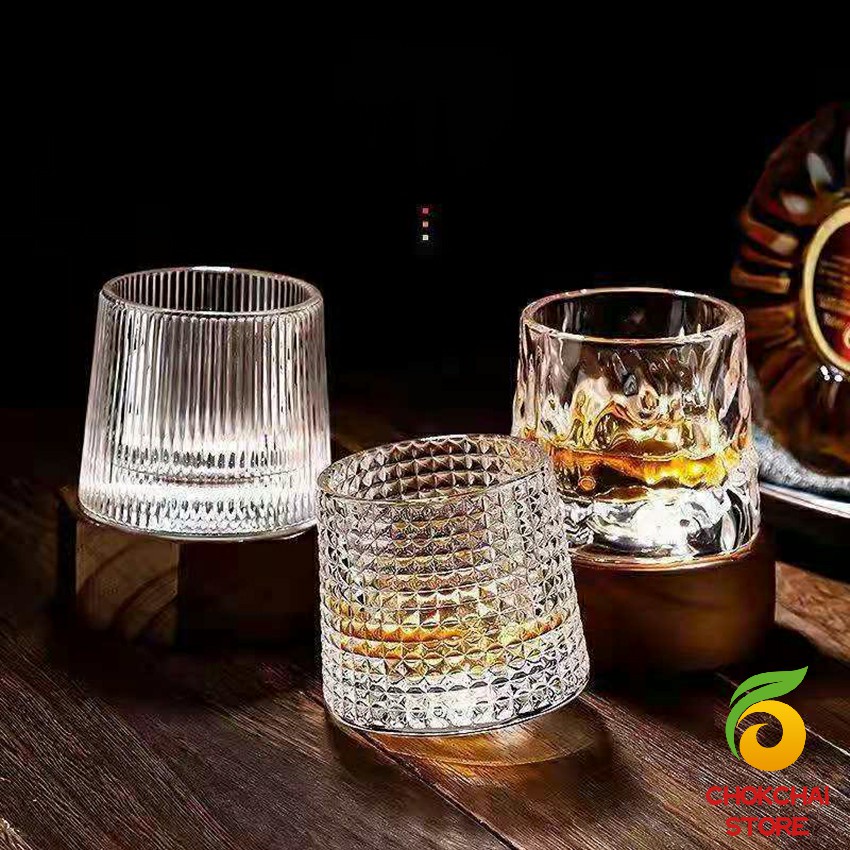 แก้วก้นลูกข่าง ถ้วยกาแฟ แก้วไวน์ ป จะไม่หก ลายคลาสสิก Creative wine glass