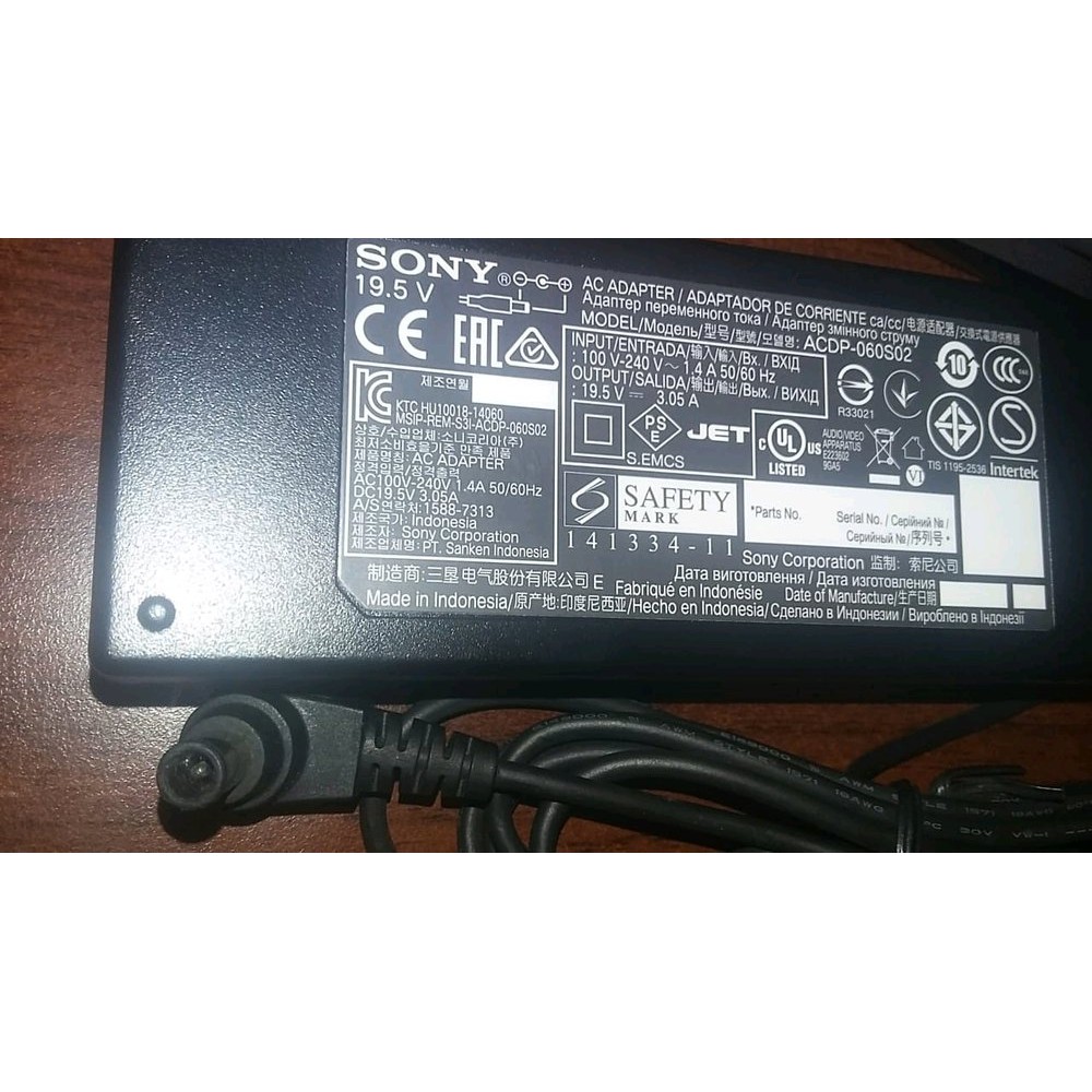 Sony Bravia Led Tv Adapter - 19.5v 3.05amp Original BJIw