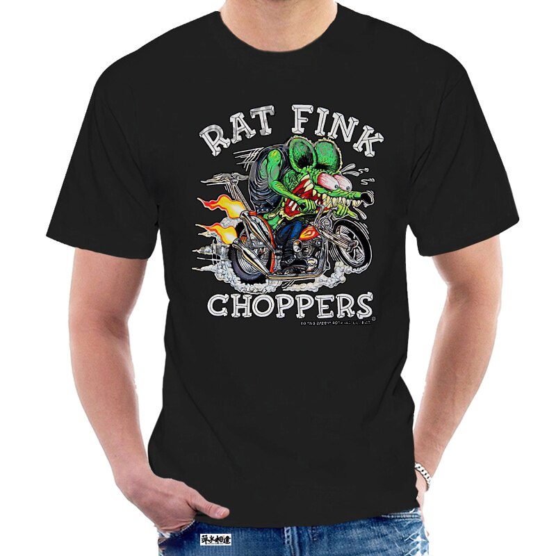 Rat Fink Choppers T-Shirt สไตล์ Big Daddy Ed Roth พร้อมไซส์ ML, XL, 2XL, และ 3XL