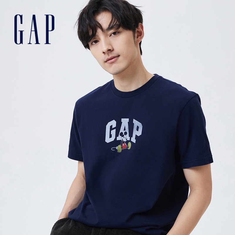 ใหม่ เสื้อแขนสั้น ผ้าฝ้าย พิมพ์ลายโลโก้ช่องว่าง สําหรับผู้ชาย 786927 เสื้อยืด ลายมิกกี้เมาส์ อินเทรนด์