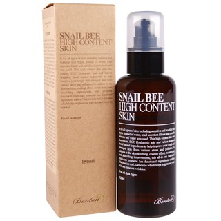 [สินค้าของแท้100%_ส่งตรงจากเกาหลี] Benton Snail Bee High Content Skin 150ml. &amp; Content Essence 60 ml