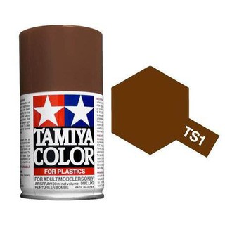 สีสเปรย์ TAMIYA TS-1 Red Brown (100 ml)