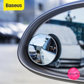 💜ถูกจริง/ส่งไว📦 Baseus กระจกส่องมุมอับ 2ชิ้น ปรับหมุนได้ 360 องศา Rotation Blind Spot Mirror แข็งแรง ติดแน่น