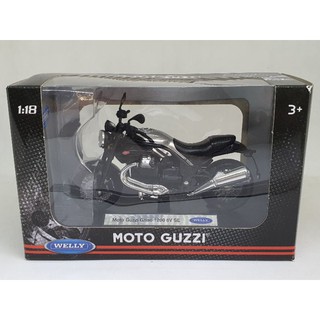 โมเดลมอเตอร์ไซค์ Welly 1:18  Moto Guzzi