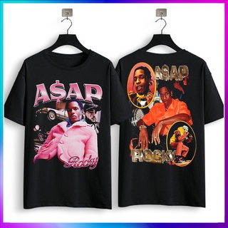 เสื้อวินเทจชาย - ASAP ROCKY - เสื้อสีชมพู ( THE ROXX ) เสื้อยืดสําหรับผู้ชาย Tee tshirt baju เสื้อผ