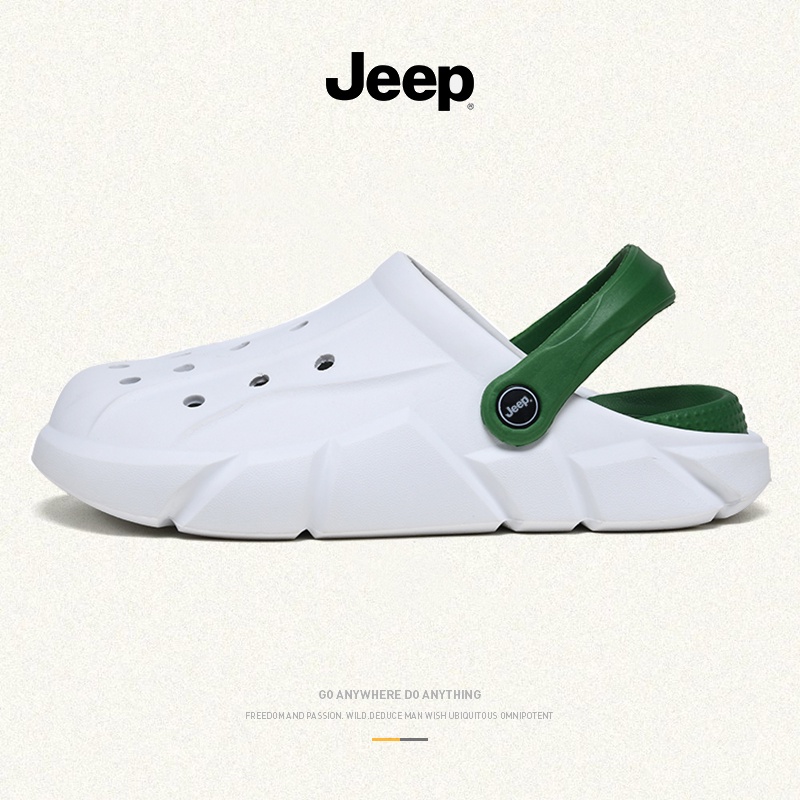 JEEP  รองเท้าแตะ  สึกหรอ   รองเท้าหัวโต   เวลาว่าง  กันลื่น   jeep shoes