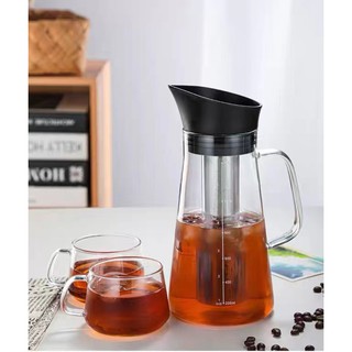 Asgley Cold Brew Iced Coffee Tea Maker ดริปกาแฟ เหยือกกรองกาแฟ หม้อกาแฟ เหยือกน้ำ Brewing Glass Carafe With Filter