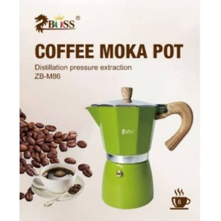 Moka pot 6Cup ZBOSS สีเขียว **พร้อมส่ง**