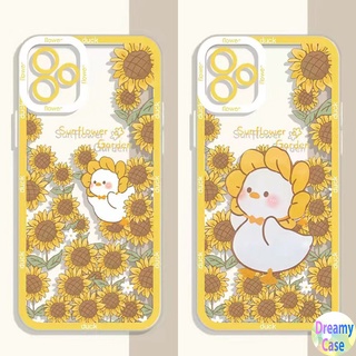 เคสโทรศัพท์มือถือนิ่ม ป้องกันเลนส์ ลายดอกทานตะวันน่ารัก สําหรับ Xiaomi Redmi Note 11 11S 10 10S 4G 10C 9T 9A 9C 10 9S 9 8 7 6 7A S2 Poco X3 NFC GT F3 F2 M3 M4 Pro 5G 4G เป็ด