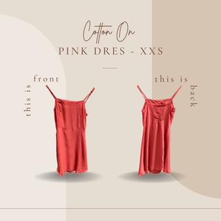 Cotton On Pink Dress - คอตต้อนออต ชุดเดรสสีชมพู