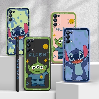 เคสโทรศัพท์ OPPO Reno 5 OPPO Reno 5 Pro OPPO Reno 5F OPPO RENO 5Z 5G cartoon cute Stitch Pixar Princess เคส Boys พิมพ์ด้านข้างสแควร์ขอบรูปแบบ Liquid ปลอกซิลิโคนคลุมทั้งหมดกล้องป้องกันการกระแทก