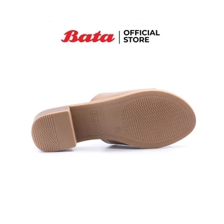Bata บาจา รองเท้าส้นสูงแบบสวม ใส่ง่าย น้ำหนักเบา เรียบหรู ใส่ทำงาน ลำลอง สูง 2 นิ้ว ผู้หญิง รุ่น Zippy สีโทป 6615430