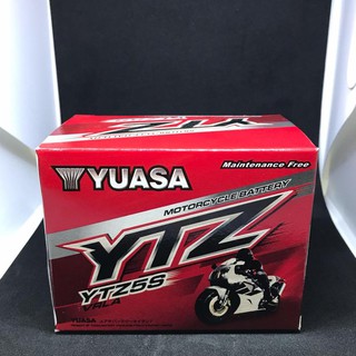 YUASA ยัวซ่า แบตเตอรี่แห้งมอเตอร์ไซค์  รุ่น YTZ5S เบอร์ 5 (12V5AH) ใชักับรถจักรยานยนต์ ขนาด 12 โวลต์