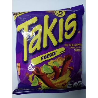 (พร้อมส่ง)ขนมเผ็ดTAKIS FUEGO Hot Chili Pepper&amp;Lime นำเข้า USA 92.3 g.