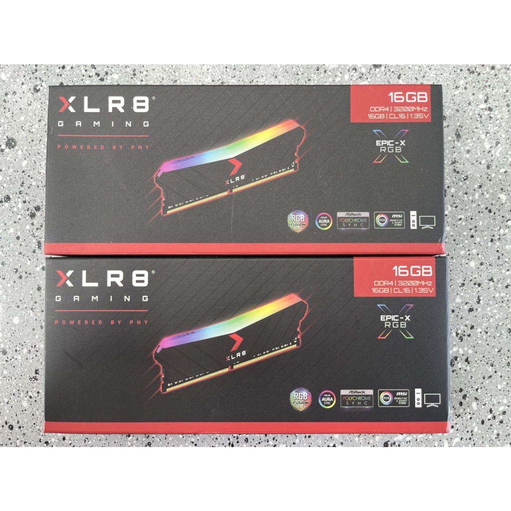 [มือสอง]RAM PC DDR4 PNY 8GB XLR8 Gaming Epic-X RGB DDR4 3200MHz 16GBx2 (32GB)