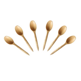 ช้อนไม้จิ๋ว ขนาด 12 ซม. แพ็ค 6 คันอุปกรณ์ครัวและเครื่องใช้Wooden Spoon 12 Cm