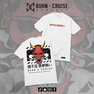 Burn X Cruise Graphic Fashion Tee for Men and Women - Oni Mask