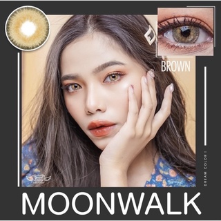 คอนแทคเลนส์ รุ่น Moonwalk brown (Dreamcolor) มีค่าสายตาตั้งแต่  0.50 -6.00 [กรอกโค้ด UVAEAPK ลด 40.-]