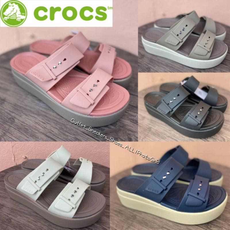 รองเท้า Crocs Brooklyn Low Mid Wedge Women New ส่งฟรี