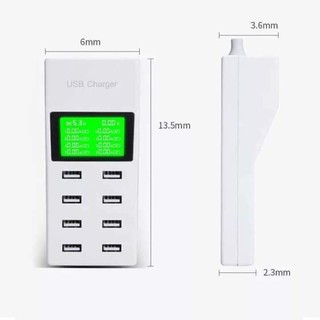 USB 8 Port Charger with LED Display For Mobile  &amp; Tablet ของแท้