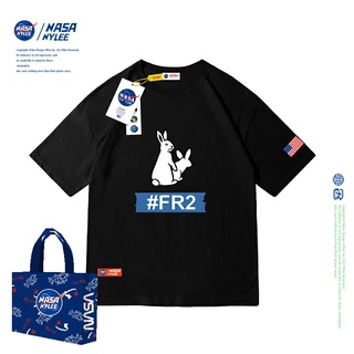 เสื้อยืดแขนสั้น ผ้าฝ้าย พิมพ์ลายกราฟฟิติ Nasa NYLEE FR2 แฟชั่นฤดูร้อน สําหรับผู้ชาย และผู้หญิง