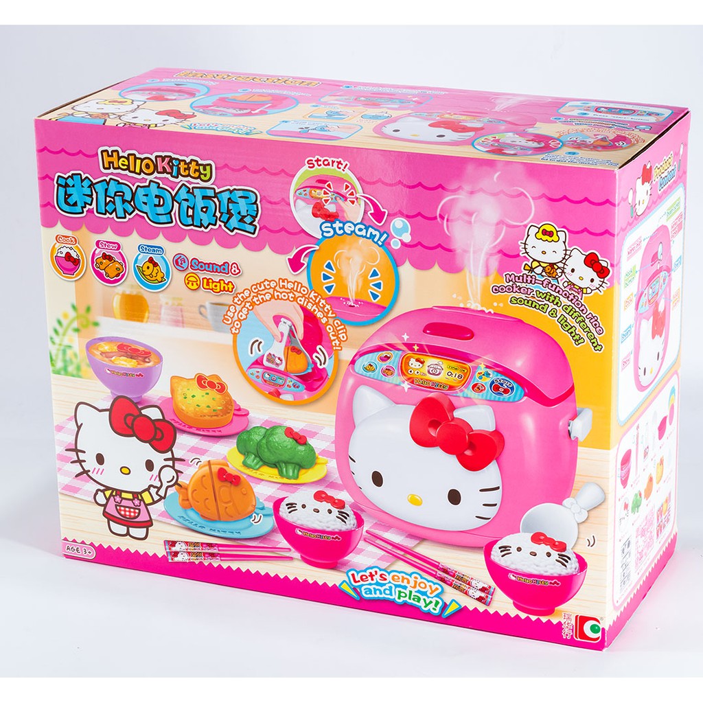 Hello Kitty Rice Cooker เฮลโอ คิตตี้ ชุดหม้อหุงข้าว ของเล่นเด็ก KT-50122
