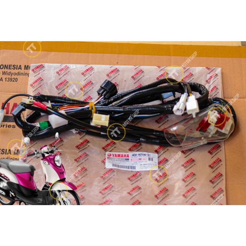 Fino สายไฟฟีโน่รุ่นแรก(แท้ศูนย์YAMAHA)เกย์น้ำมันรวม(รหัส4D0)