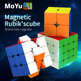 2020 MoYu RS4M 4x4x4 RS3M 3x3x3 RS2M 2X2X2 ลูกบาศก์แม่เหล็ก RS3 M Cubing Classroom Professional Speed Cube Puzzle kid Toys