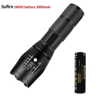 ไฟฉาย Bright Zoomable พร้อมแบตเตอรี่ Sofirn 3000 Mah 18650