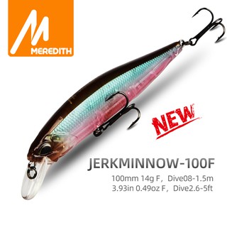 Mrerdith Jerk สร้อยเหยื่อตกปลา 100 F 14 กรัม 24 สีสําหรับตกปลา