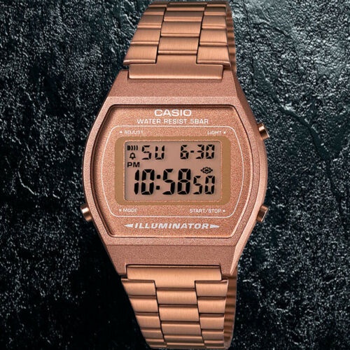 Casio watch นาฬิกาข้อมือ B640WC-5ADF  สีโรสโกลด์  ประกันศูนย์  1 ปี