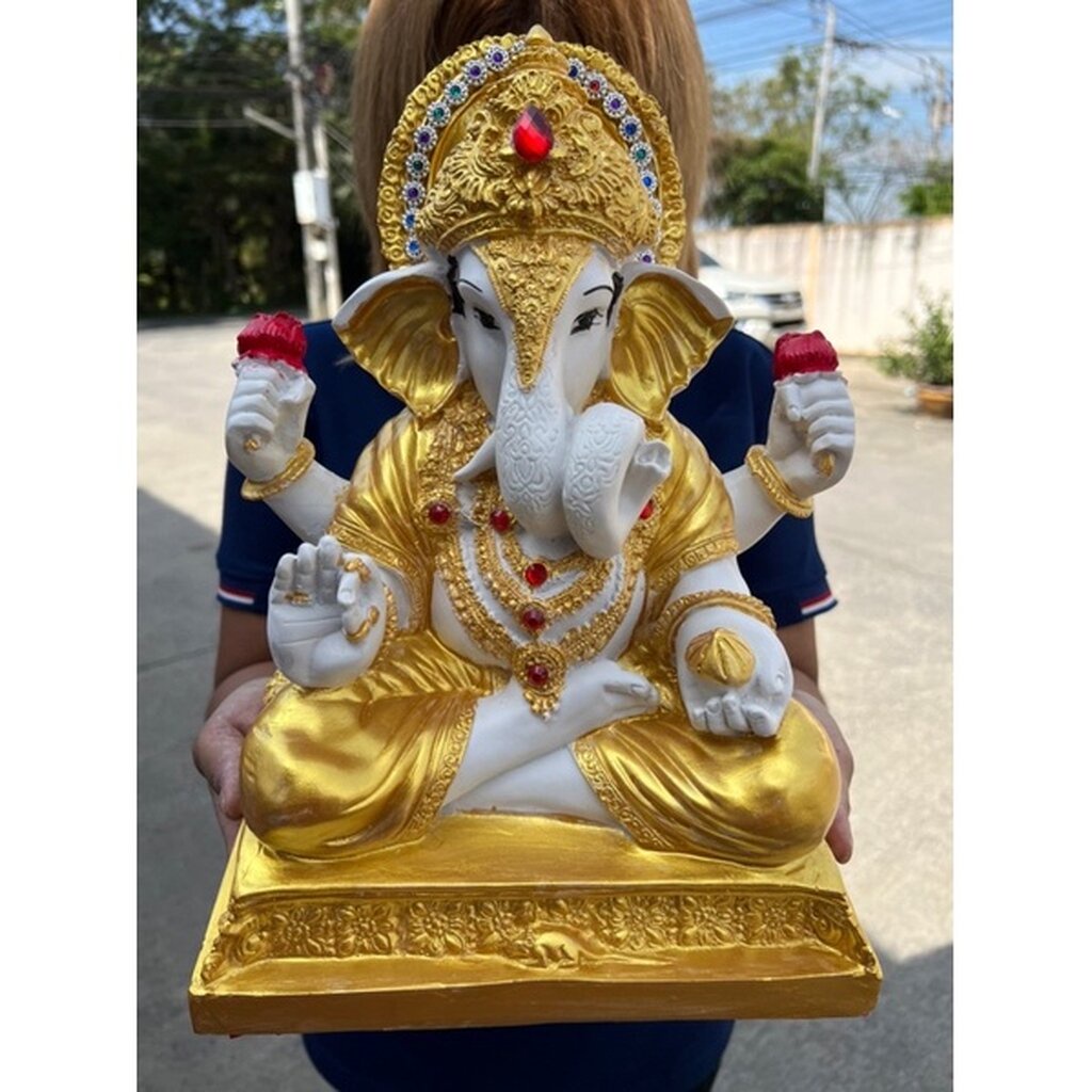 พระพิฆเนศปางเศรษฐี พระพิฆเนส หน้าตัก9นิ้ว สูง 13นิ้ว