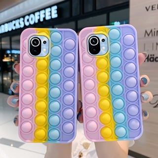 ป๊อปอิท Pop It เคส-VIVO Y31 Y51 Y51a Y33s Y21 Y21s Y75 V7 V19 V2030 V2021 V2036 V2109 V2110 V2111 1718 Rainbow Push Bubble Fidget Toys Casing เคสโทรศัพท์ซิลิโคนนิ่ม