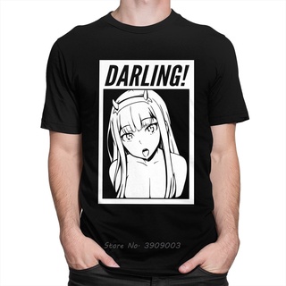 เสื้อยืด ผ้าฝ้าย พิมพ์ลายอนิเมะ Darling In The Franxx Zero Two สไตล์ฮาราจูกุ สตรีท สําหรับผู้ชายS-5XL