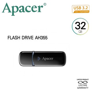 Apacer AH355 USB3.2 แฟลชไดร์ฟ 32GB (Apacer AP32GAH355B-1)