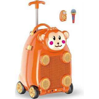 Travel Case Lovely Animal กระเป๋าเดินทางสำหรับเด็ก ลายลิงน้อย บังคับวิทยุได้ มีไมโครโฟนร้องเพลงได้