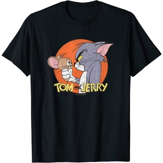 เสื้อยืดโอเวอร์ไซส์เสื้อยืด พิมพ์ลาย Tom and Jerry Frenemies สําหรับผู้ชาย และผู้หญิงS-3XL