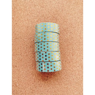 🟢GREEN POLKA DOTS WASHI TAPE วาชิเทป เทป ลายจุด สีเขียว🟢