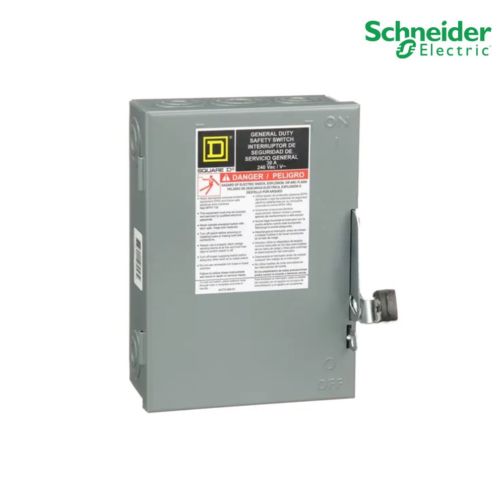 Schneider - Safety Switch 30 แอมป์ สำหรับไฟ 1 เฟส - 240V General Duty 240VAC แบบติดตั้งฟิวส์ได้ ใช้ภ
