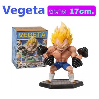 โมเดล Dragonball Z Vegeta เบจิต้า ยกดัมเบล ขนาด17cm. มีกล่อง