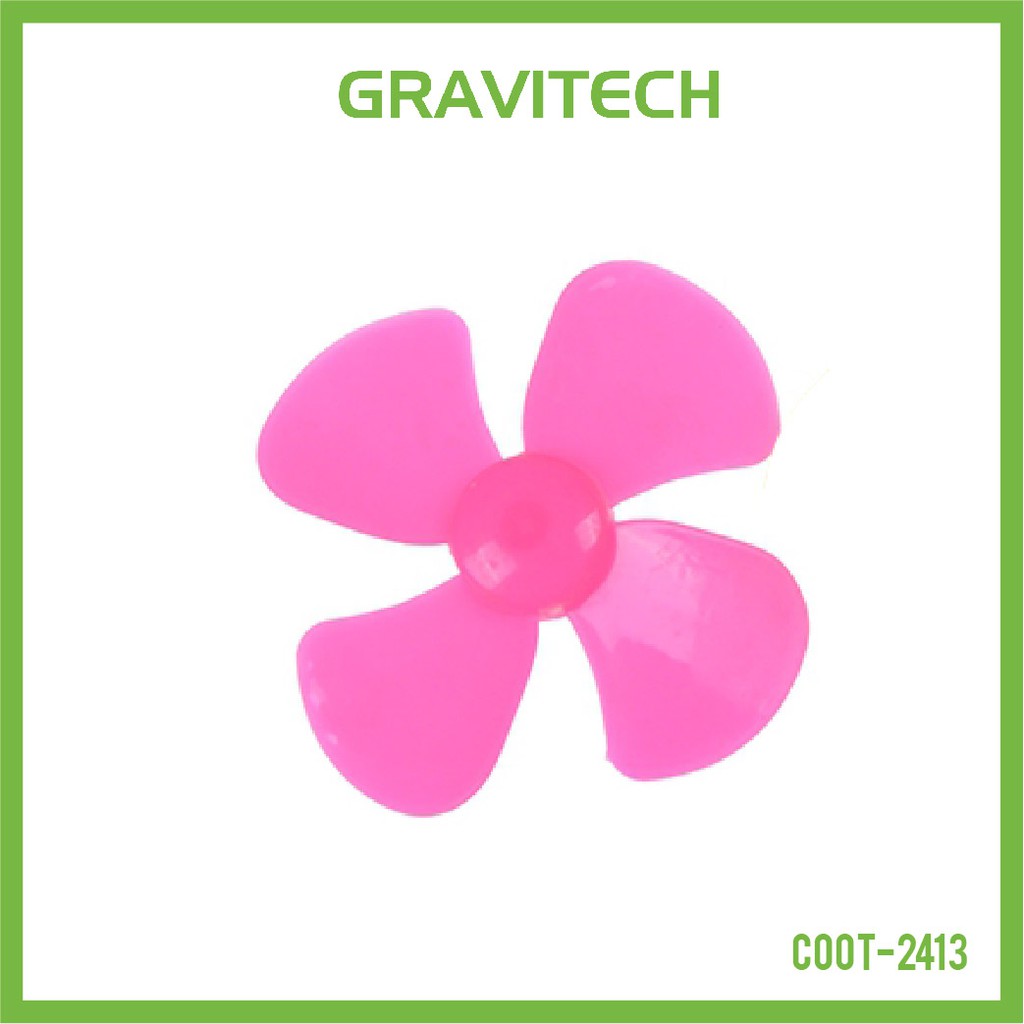 [Gravitechthai]40mm Fan Propeller Blade with 2mm Shaft - Pink