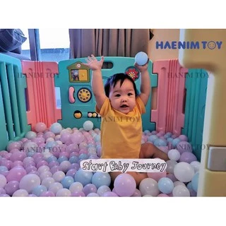 (ส่งด่วน) Haenim Toy บอลสีพาสเทลปลอดสารพิษ ขนาด 5.5 cm. (แพค 50 ลูก) ใส่บ่อบอลเด็ก สระน้ำเด็ก