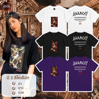 เสื้อยืดสีขาวเสื้อยืด Oversize ลายสตรีท  GOD ANARCH 🔥NOMAD  เสื้อผู้ชาย/ผู้หญิง
