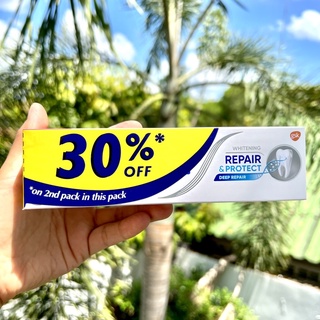 Sensodyne เซ็นโซดายน์ ยาสีฟัน สูตรรีแพร์&amp;โพรเทคท์ ไวท์เทนนิ่ง 100 กรัม ช่วยฟื้นฟูและ